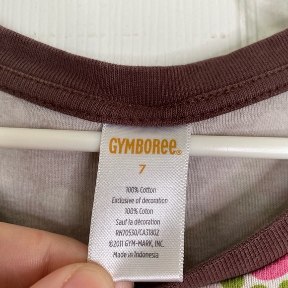 GYMBOREE 2012 Equestrian Club Flower Dot Bow Dress Brown Pink Girl's Size 7 - Picture 6 of 7